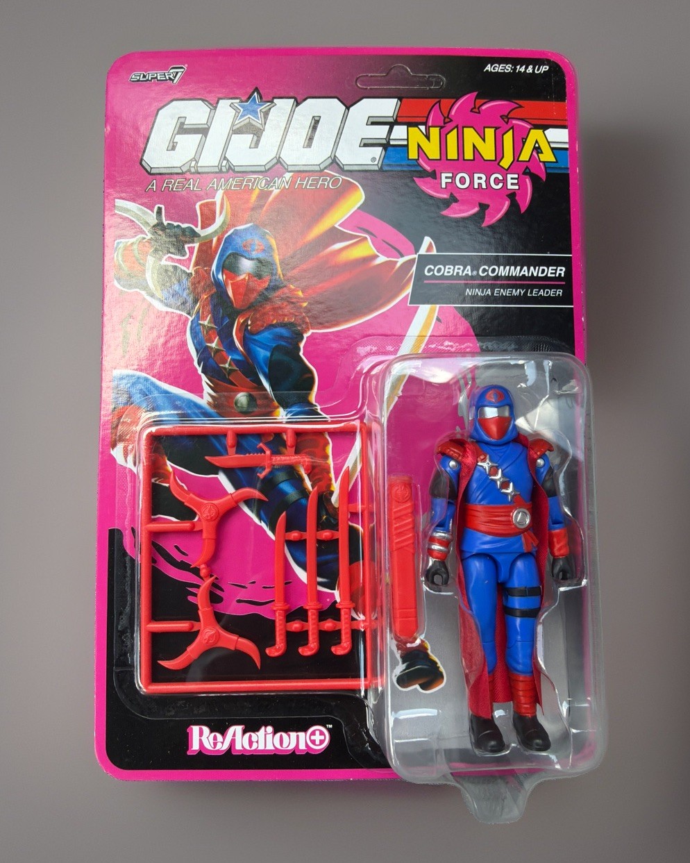 Super7 GI Joe Reaction+ Ninja Force Cobra Commander Target Exclusive Unpunched