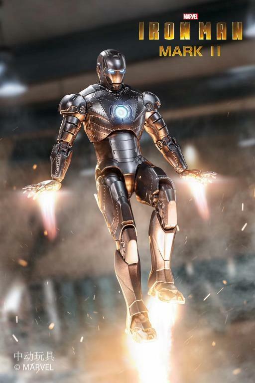 ZD-MK2-L: ZD Toys Marvel Iron Man Mark 2 Mark II 7″ action figure (LED Ver.)