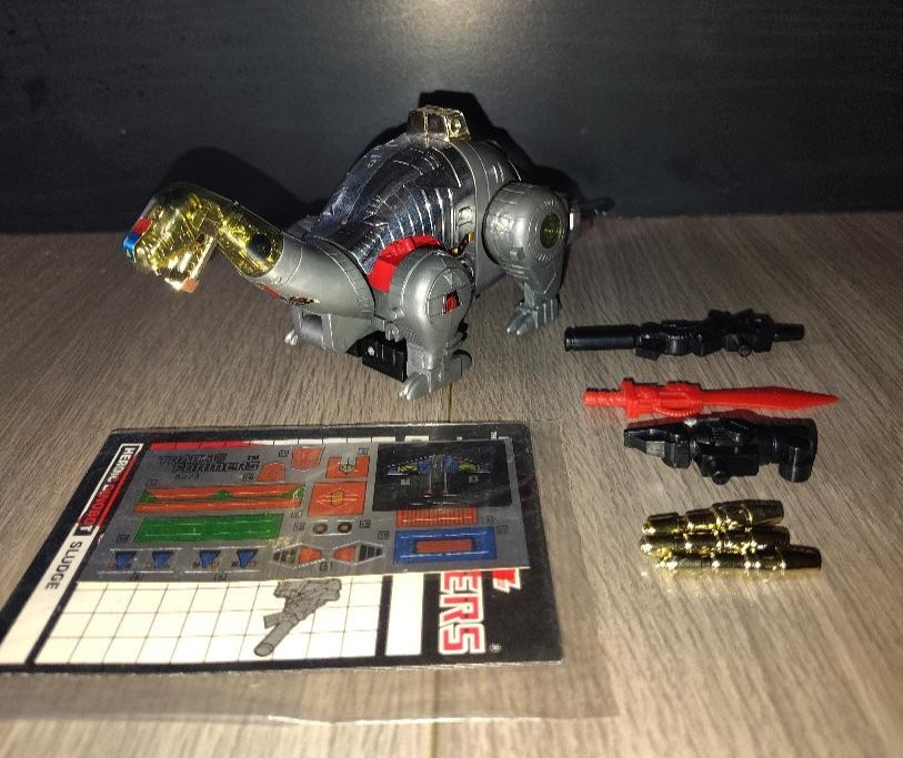 Vintage 1985 Takara Hasbro G1 Transformers Autobot Dinobot SLUDGE Action Figure