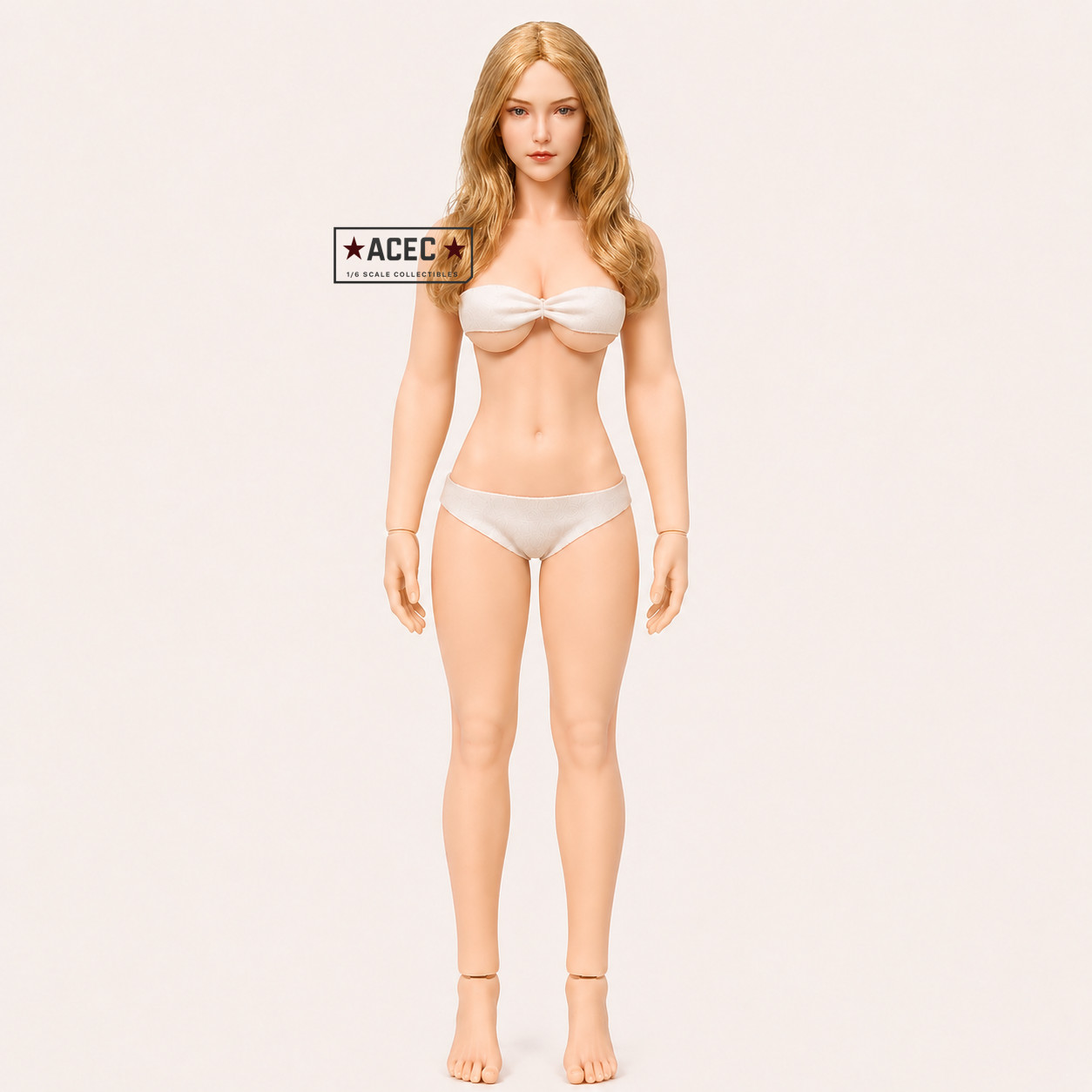Custom PHICEN 1/6 Blonde Hair Pale Female L Bust Seamless Curvy Figure TBLeague