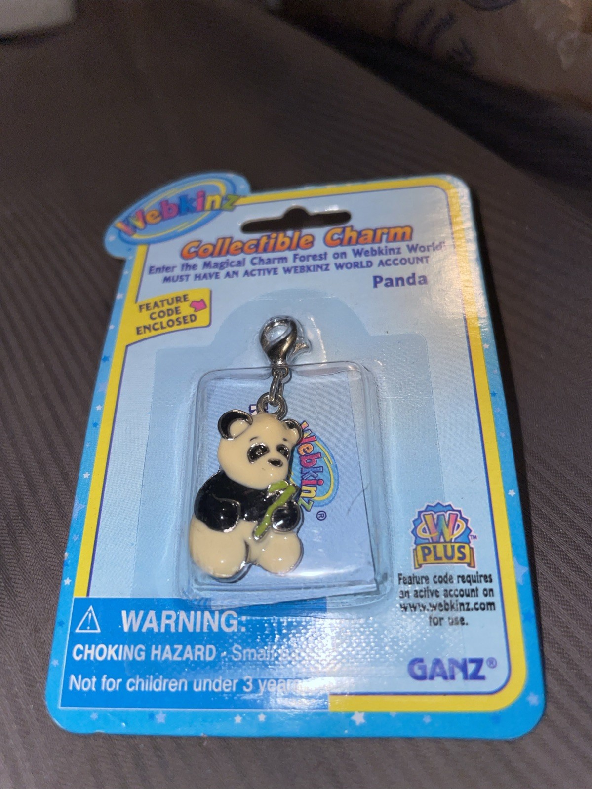 NIP Webkinz Collectible Charm Ganz PANDA NEW w/ Code