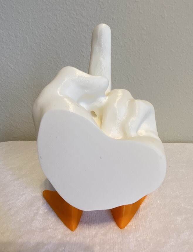 3D-Printed Middle Finger Duck (Custom colors check description!)