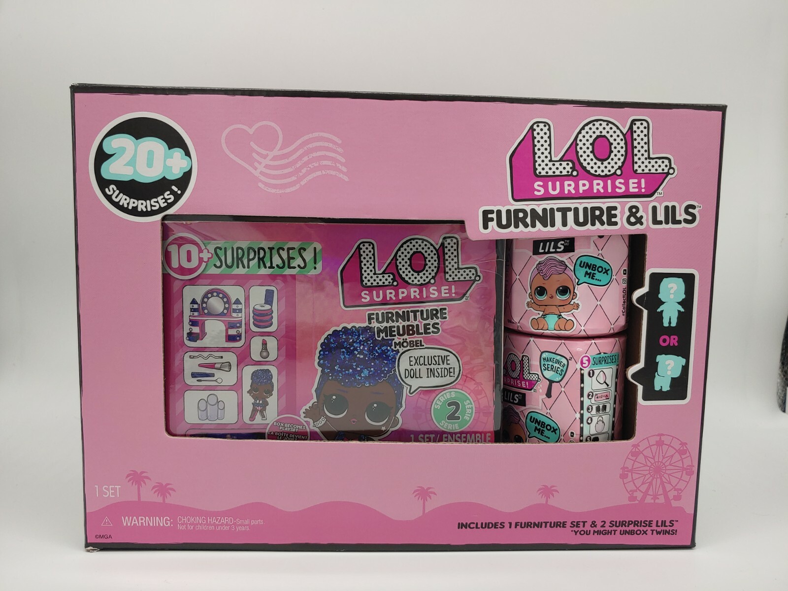 Deluxe L.o.l. 20+ Surprise 1 Furniture Set & 2 Lils Gift Set Free Shipping