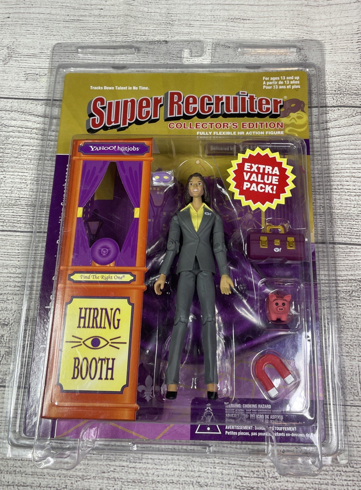 Yahoo HotJobs Super Recruiter Action Figure 2009 HR Promo Advertising Figure
