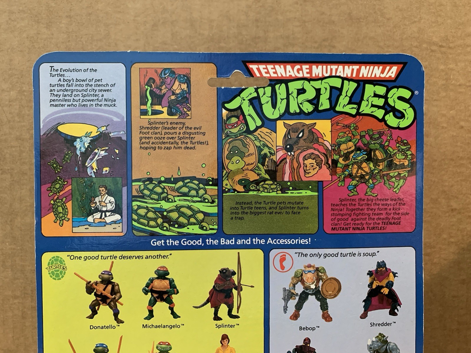 TMNT Michaelangelo Soft Head 10 Back 1988