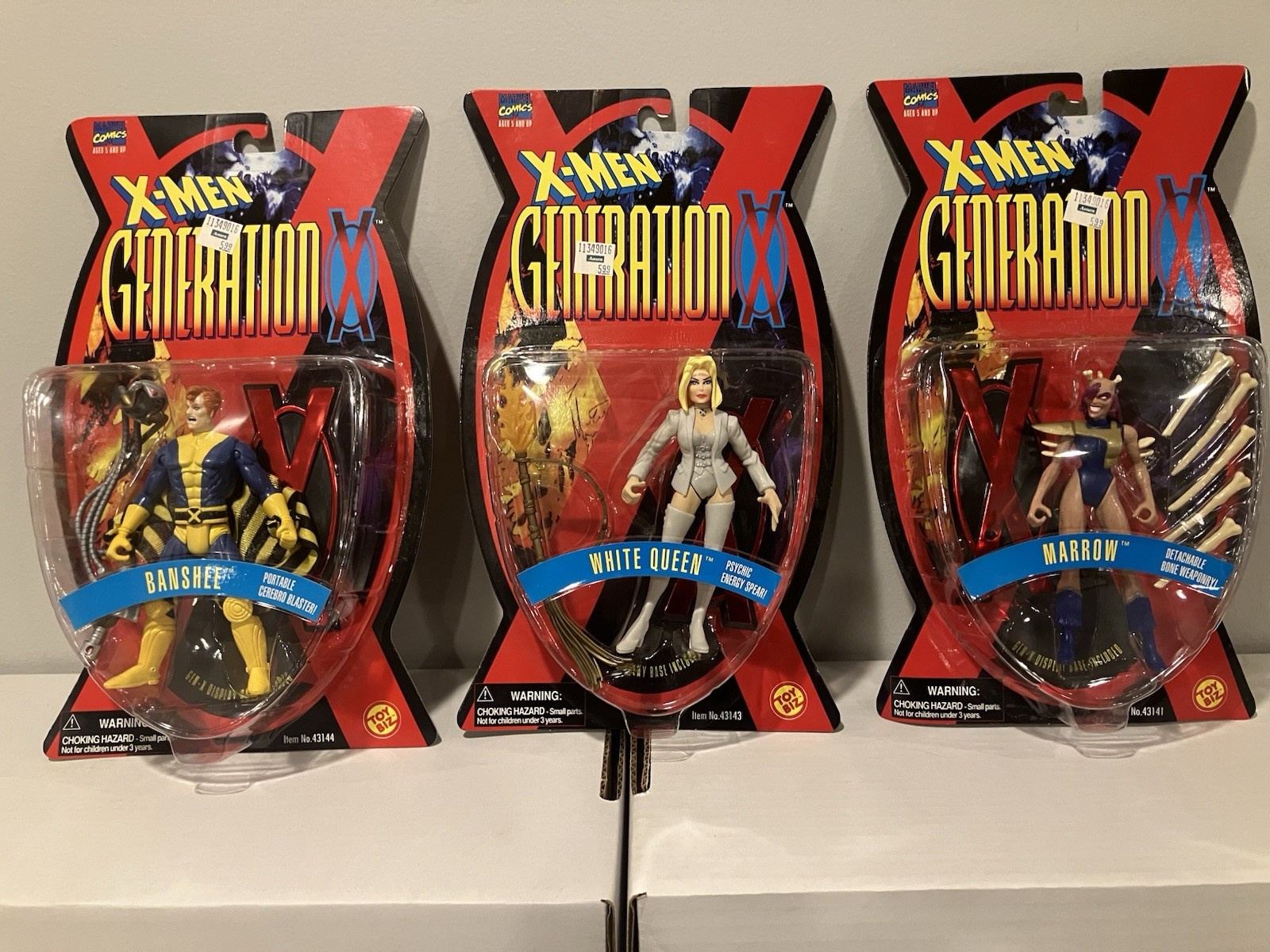 1996 ToyBiz X-Men Generation X LOT WHITE QUEEN,BANSHEE,MARROW MOSC MCU X-MEN 97