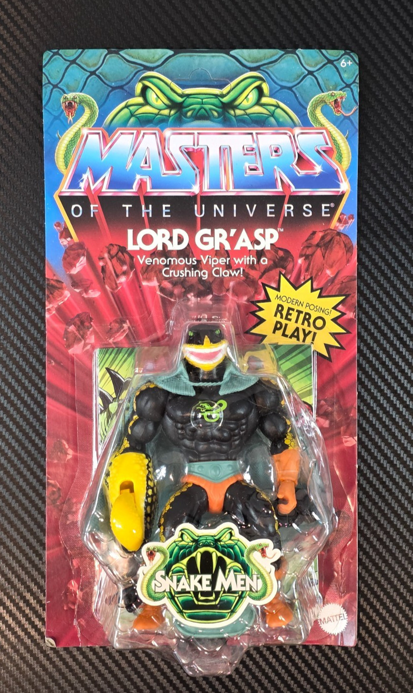 Mattel Masters of The Universe Lord Gr’Asp Figure Snake Men w/ Crushing Claw
