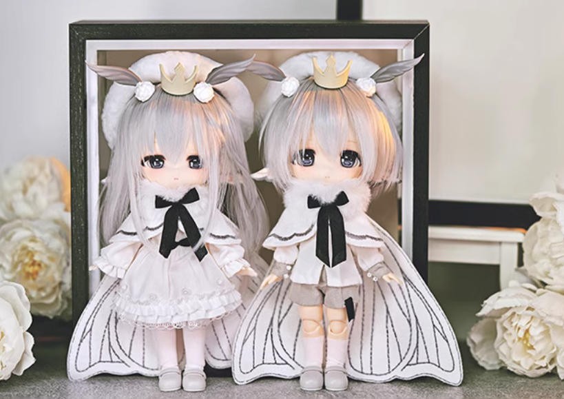 Piccodo Haneko Alice Moth Twins 13.6cm/5.3In Bjd Dressable Action Figure Gift
