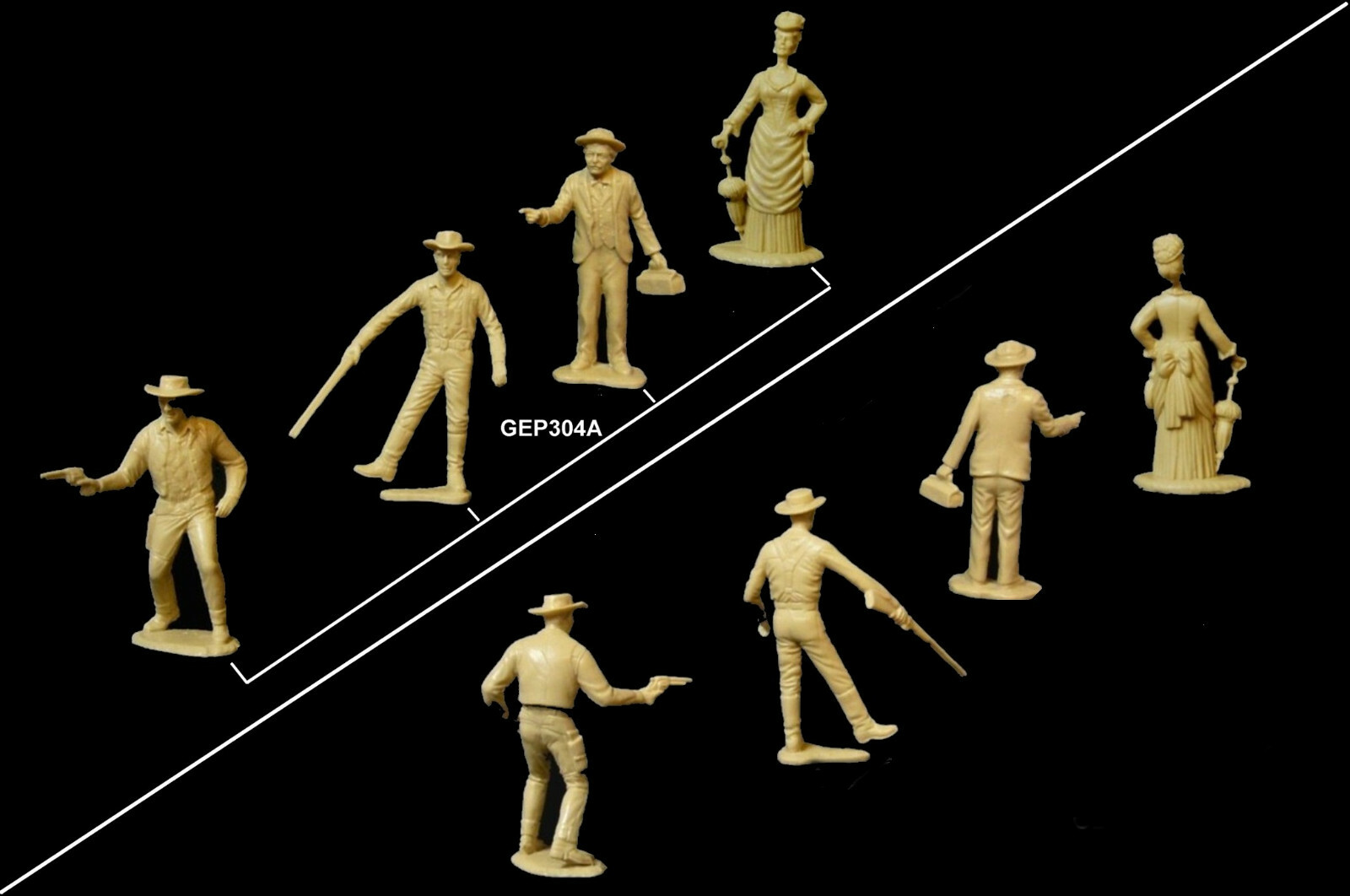 MARX Gunsmoke Matt Dillon TV Western Character figs resin toy soldiers playsets