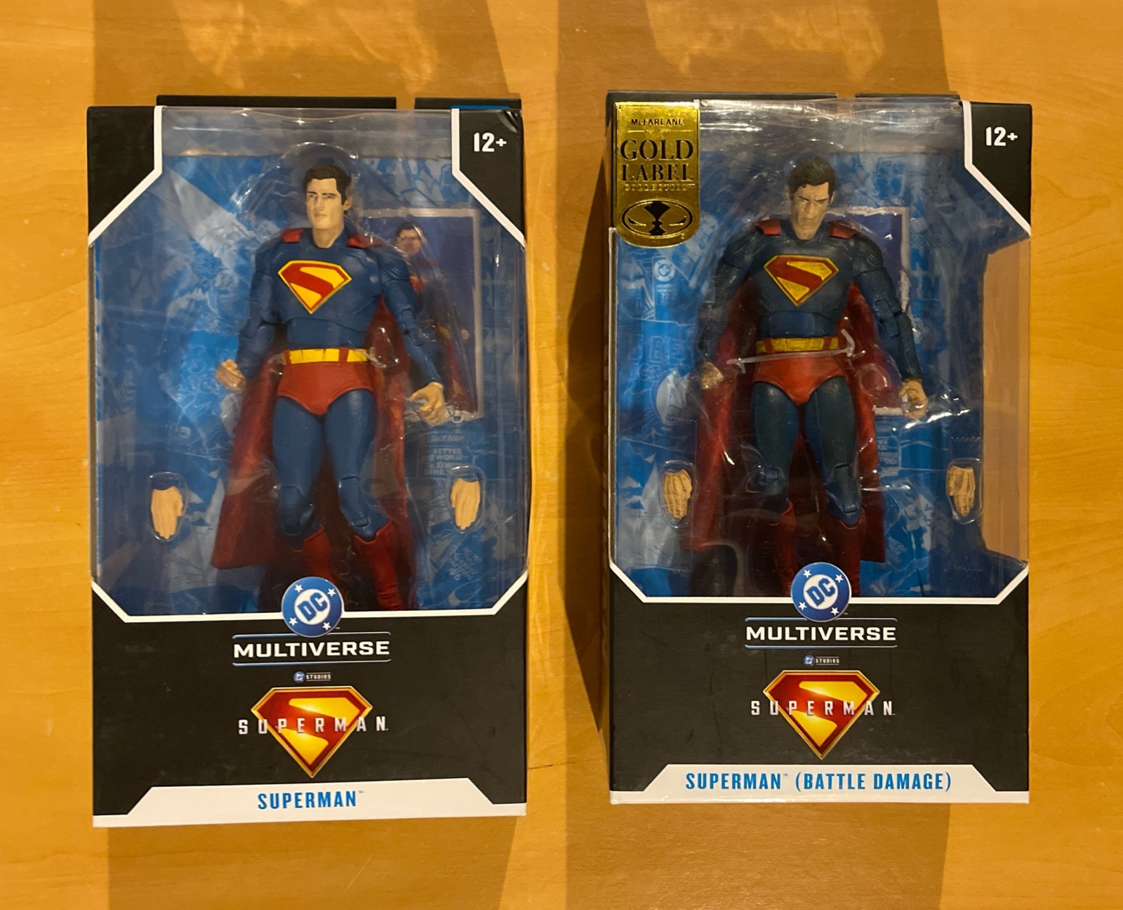 DC Multiverse Superman Movie & Gold Label Battle Damage Superman McFarlane LOT