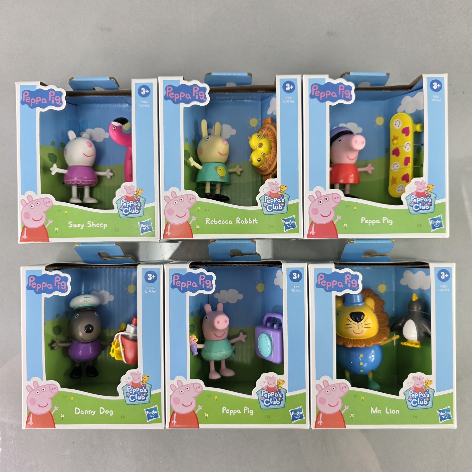 Peppa Pig Adventures Figures COMPLETE SET Mr Lion Danny Rebecca Suzy Peppa Club