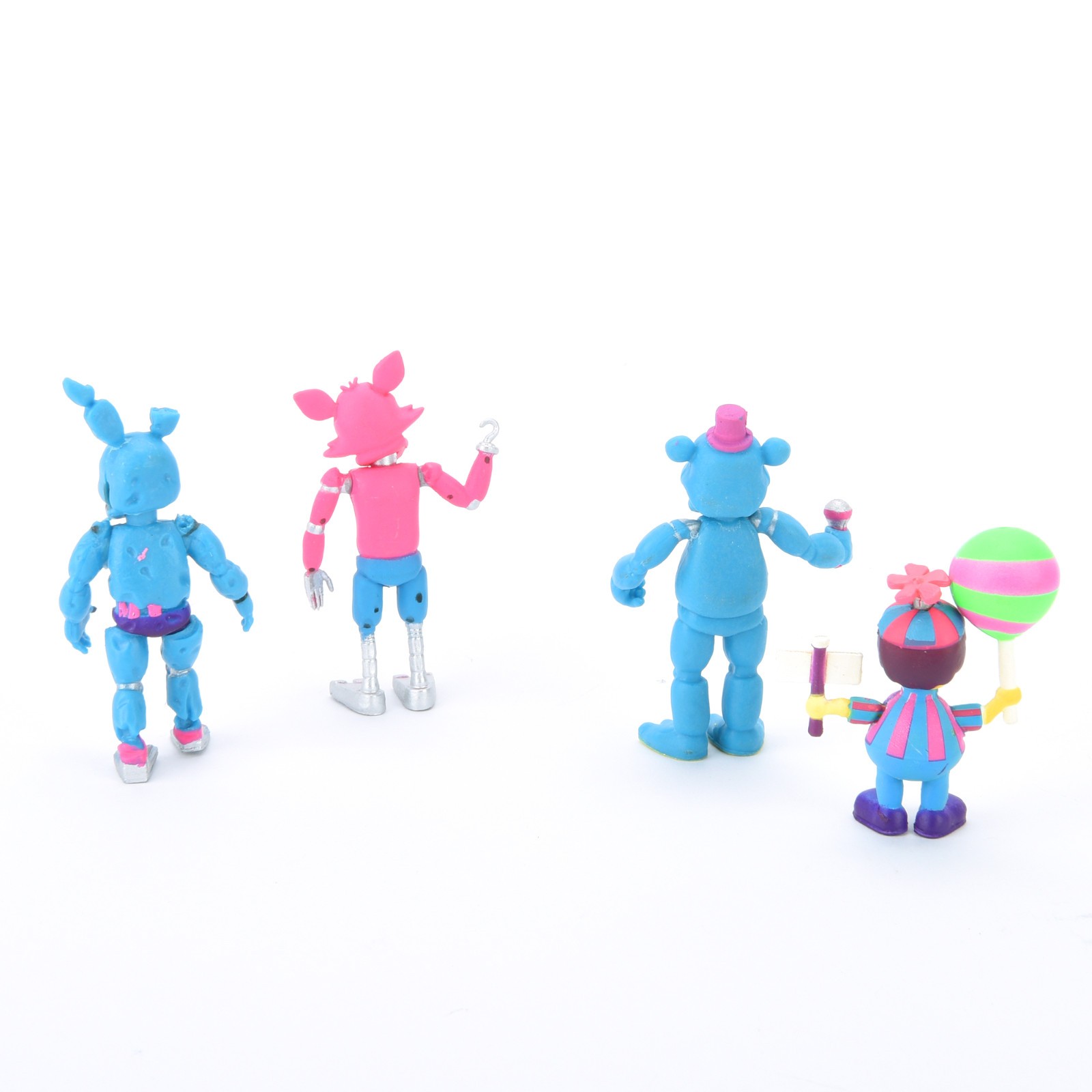 Five Nights At Freddy 2″ 4 Blacklight Figure Set Foxy Golden Ballon Toys