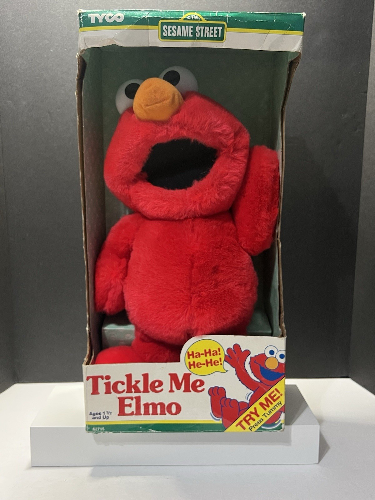 Vintage 1996 • Original Tickle Me Elmo Doll • NEW IN OG BOX • Tyco Plush • RARE