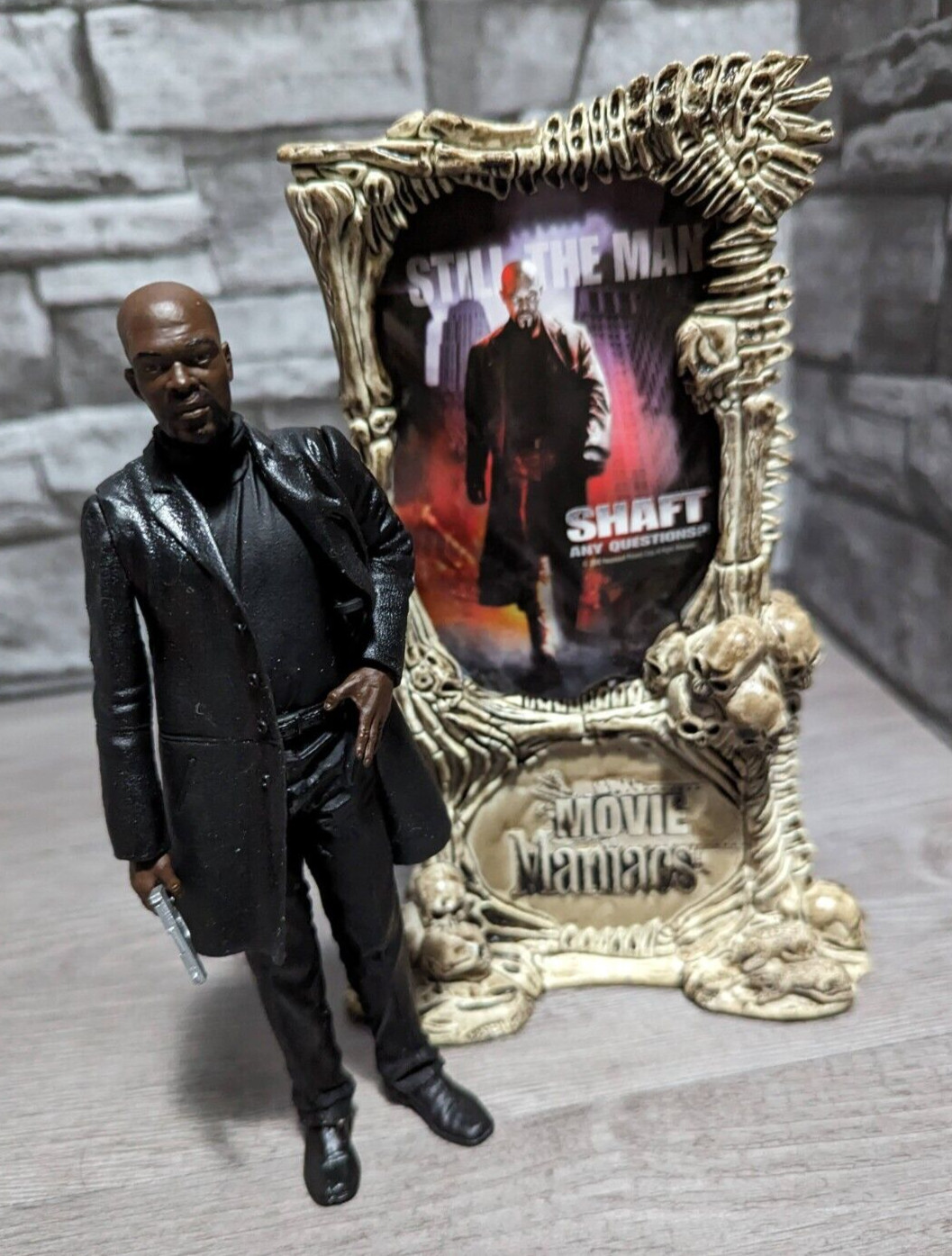 McFarlane Movie Maniacs Shaft Samuel L Jackson 7” Figure Nick Fury Custom