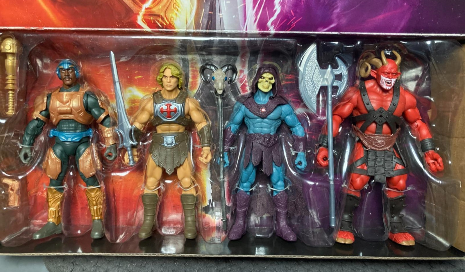 Masters of the Universe Movie 4 Pack Core Man-At-Arms Goat Man He-Man Skeletor