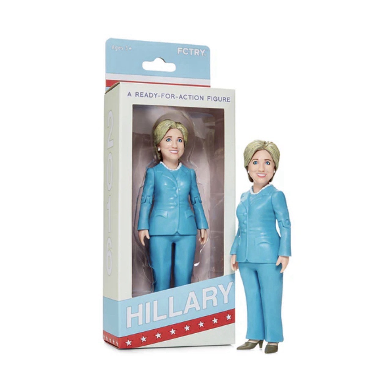 FCTRY 2016 Hillary Clinton Action Figure Toy 6.5 Inches New In Box