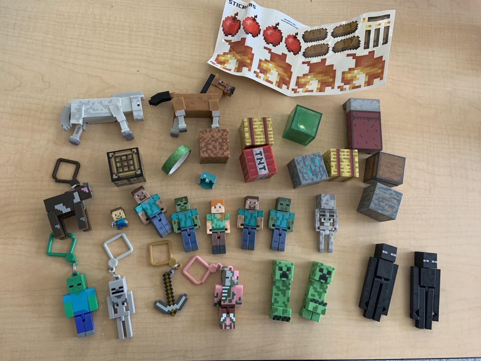 Minecraft Toys and Accessories Lot of Figures Animals And Accessories
