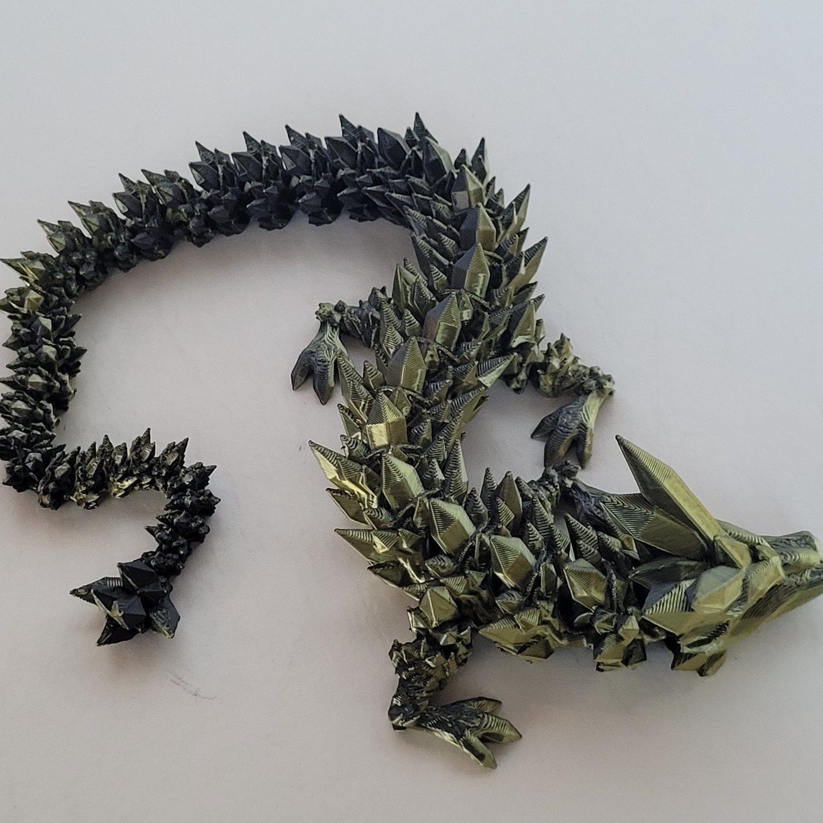 3D Printed Dragon Crystal Fully Articulated 14 Inches Fidget Toys Home Office
