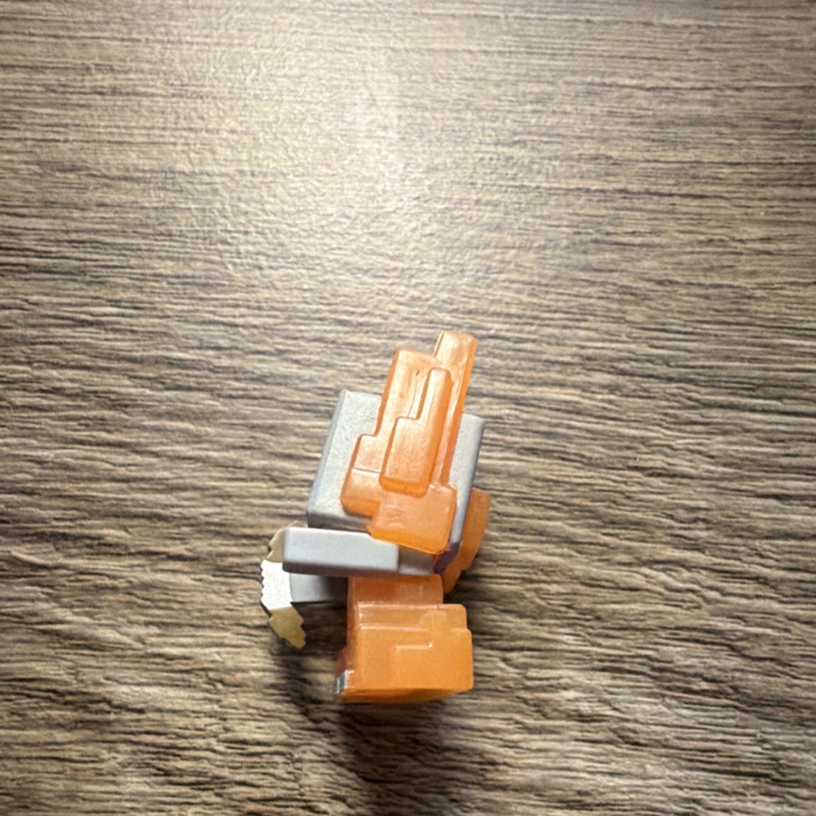 Orange Silver Robot Figurine Articulated Plastic Collectible Toy