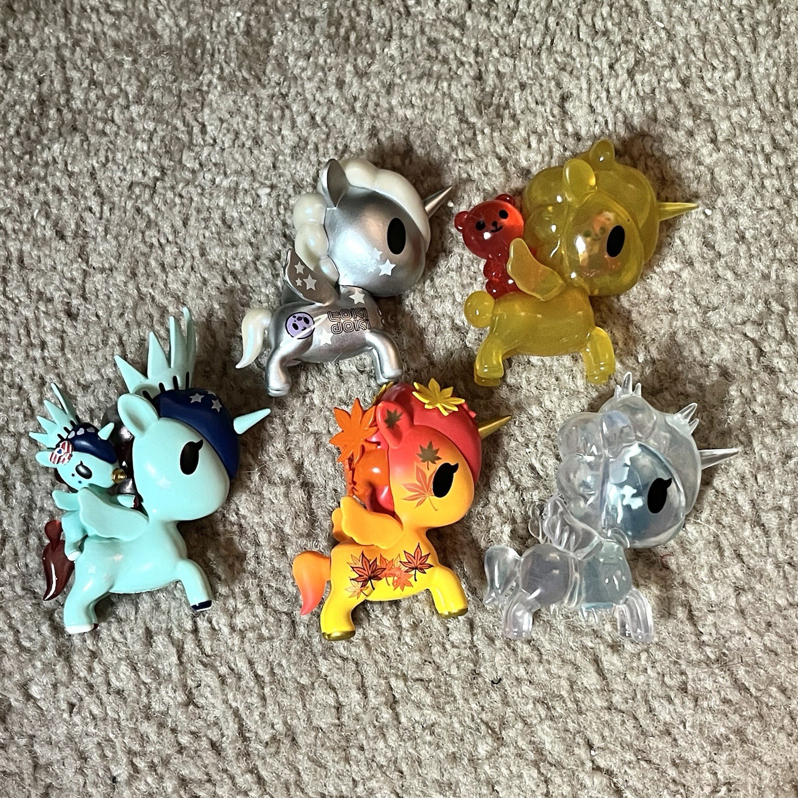 Tokidoki Unicorno Mixed Series Lot Of 5 Cosmo Autumn Arctico Liberty Gummi Bear