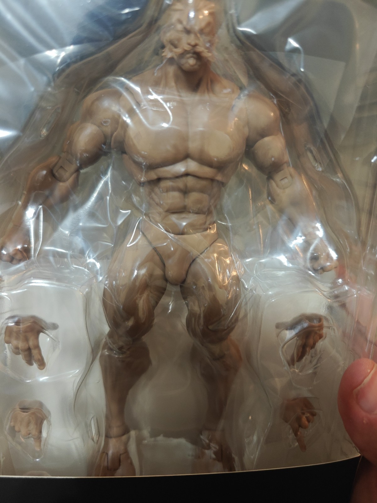 K-Toys 1/12 Articulated Strong Muscular Male Action Figures Body Tan/Black