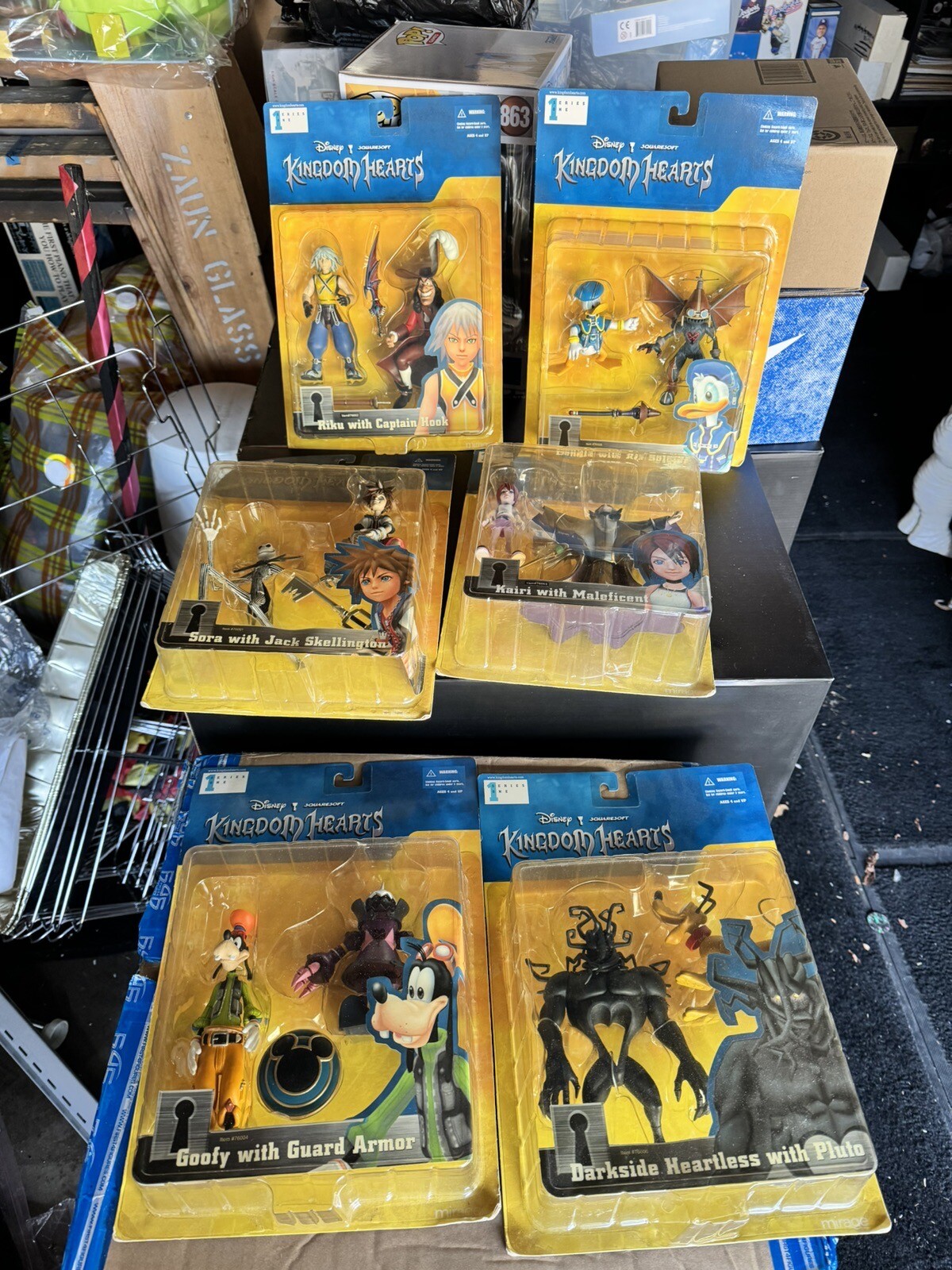 Disney Square-Enix Kingdom Hearts Series 1 6 Figure Set Toycom Figure Set NEW