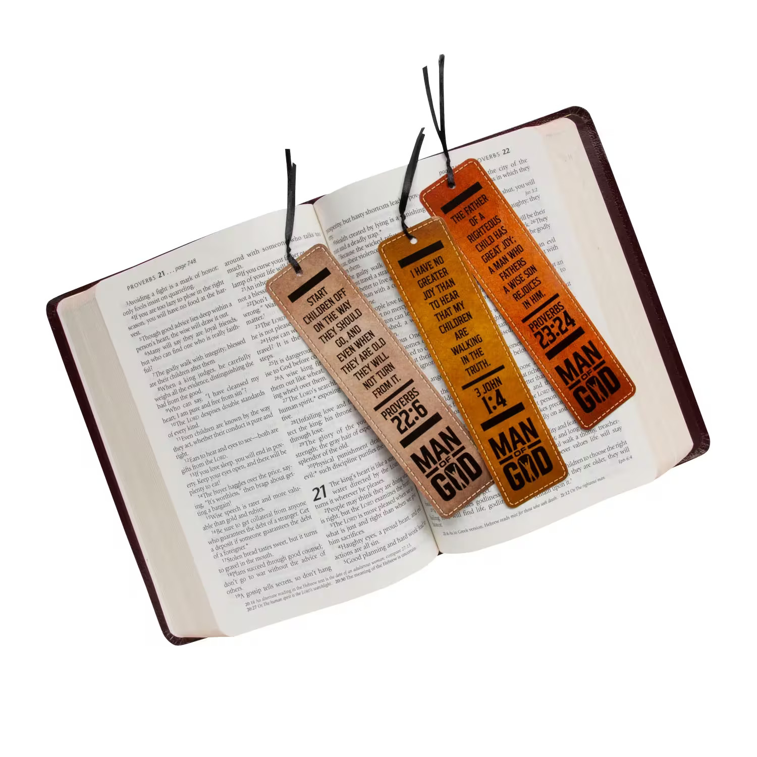 Fun Express 1 3/4″ x 7″ Religious Man of God Scripture Cardstock Bookmarks – 6 P