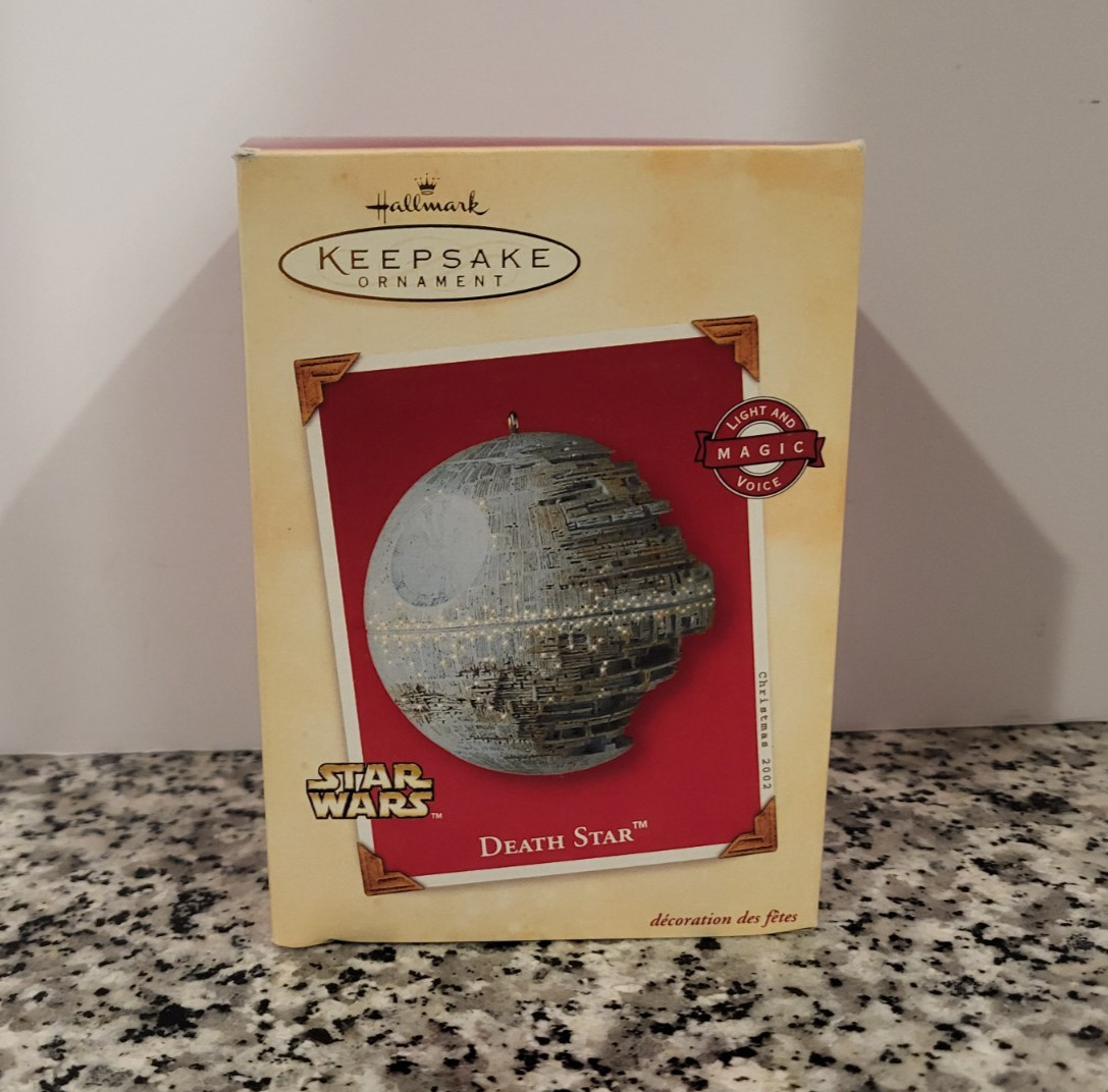 Death Star 2002 Magic Light Voice STAR WARS HALLMARK Keepsake Ornament MIB NEW
