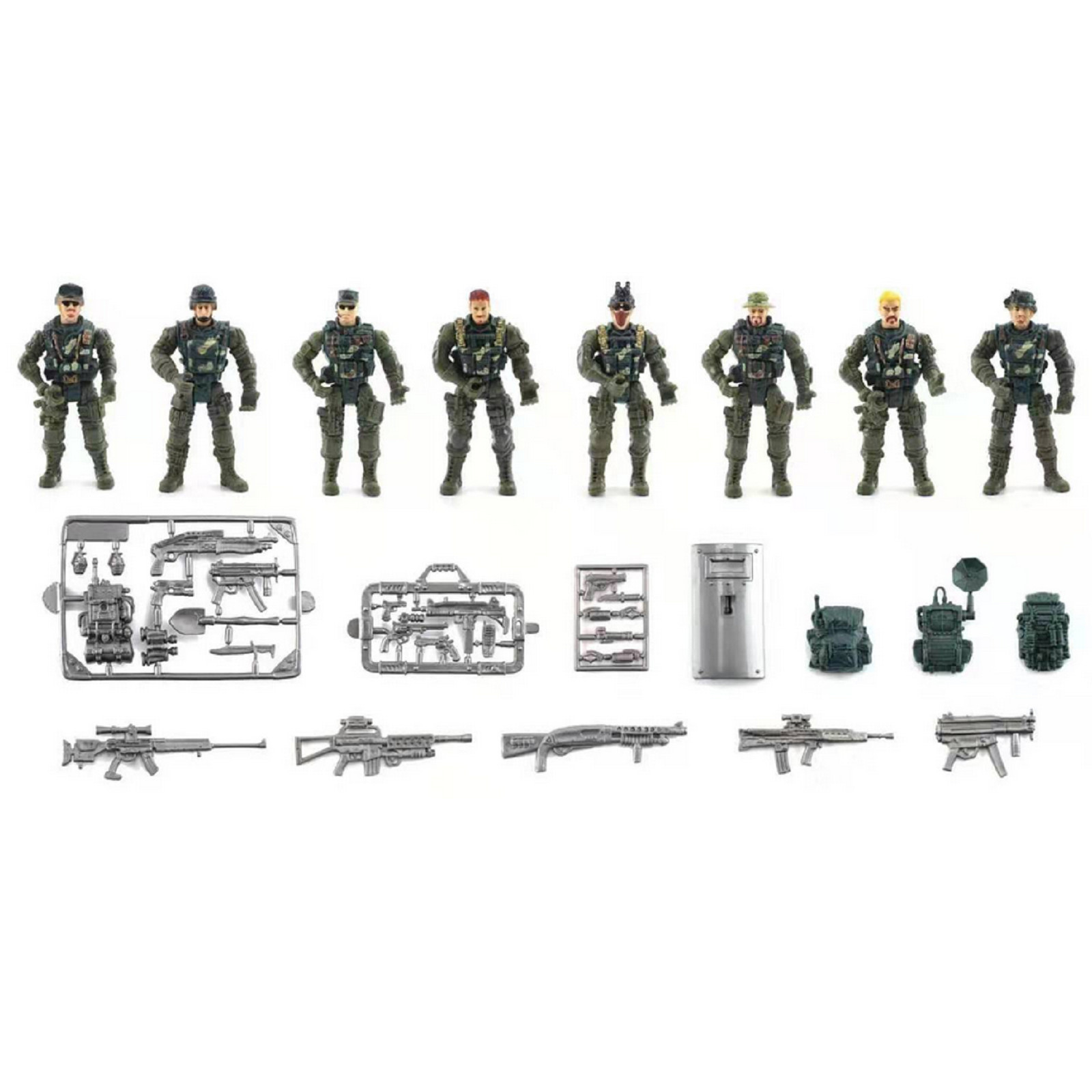 8Pcs/set SWAT Military Army Toys for Kids Movable Joints Military Soldiers Toy
