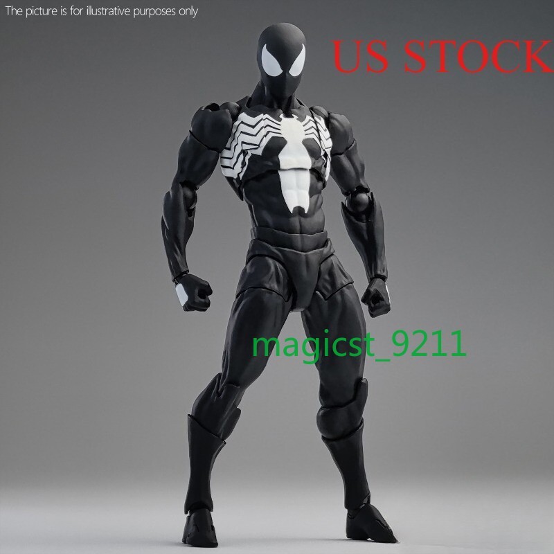 Mess Toys Symbiote Spider-Man Action Figure Black Spide Model Xmas Gift IN USA!!