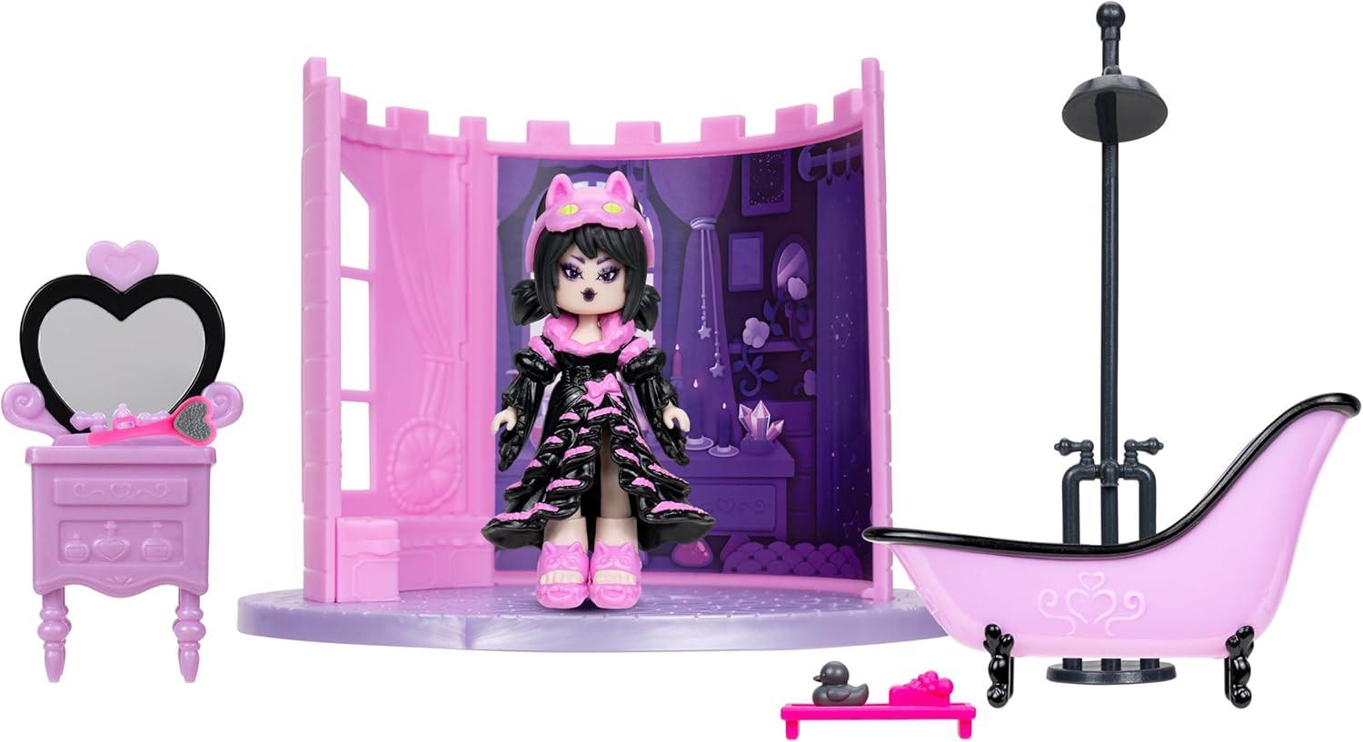 Royale High Powder Room Playset – 1 Doll, 6 Accessories – Fits inside Castle Pla