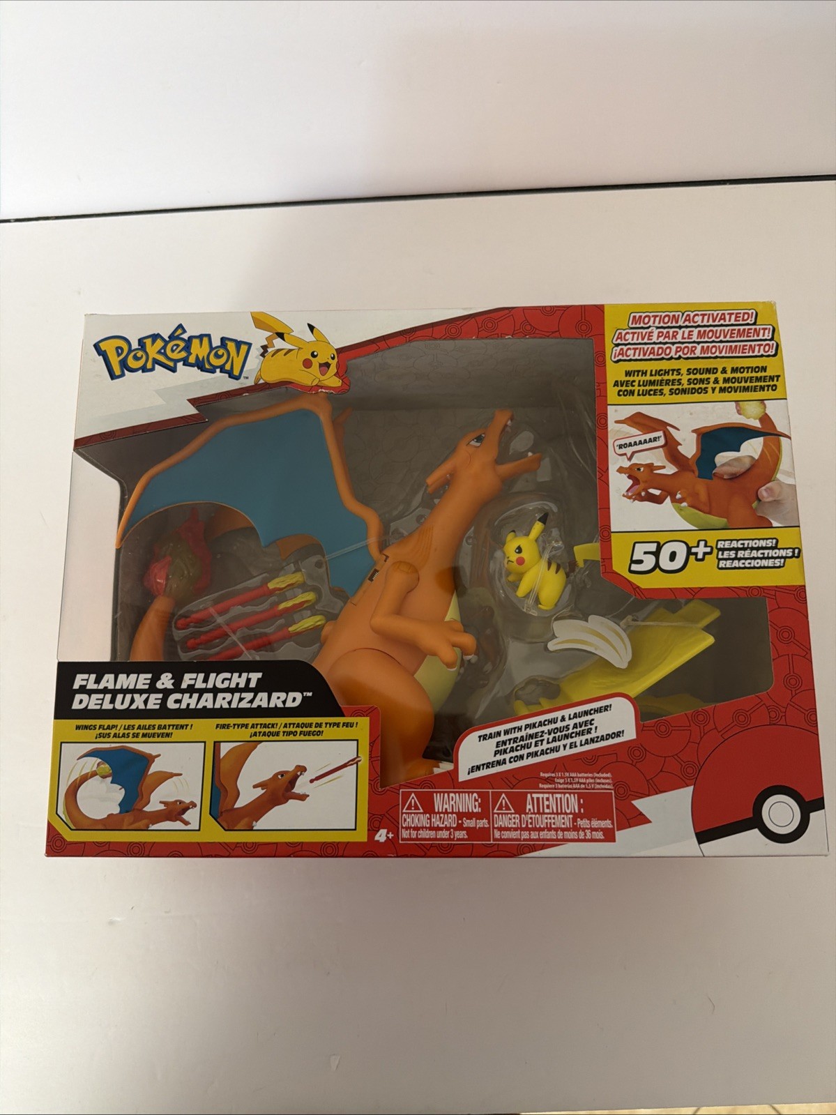 Pokemon Flame and Flight Deluxe Charizard Motion Activated 50+ Reactions