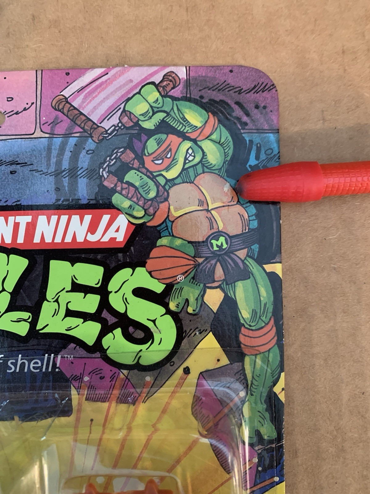 TMNT Michaelangelo Soft Head 10 Back 1988