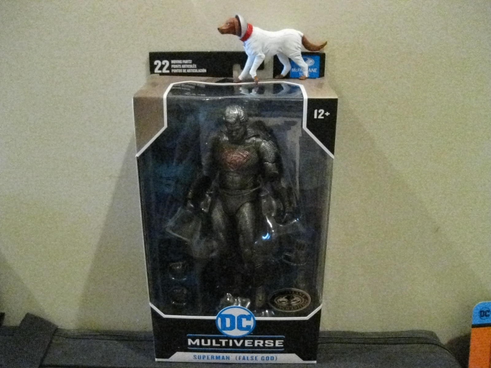 mcfarlane superman false god platinum with cosmo figure mint and complete