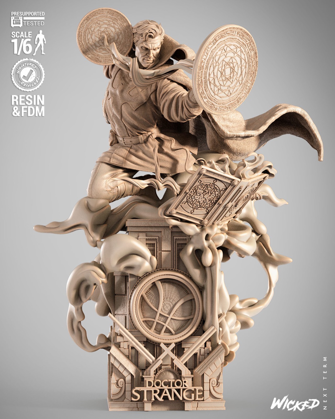 3D Printed Fan Art Dr Strange 2025 Sculpture by Wicked3d