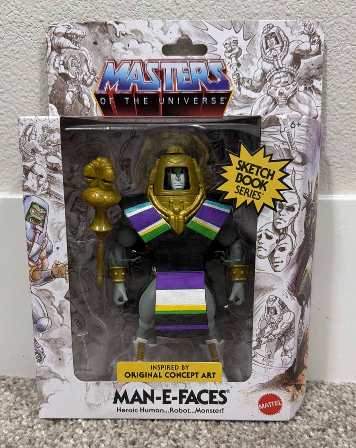 MATTEL MOTU Origin Sketchbook Series MAN E FACES 5.5″ Figure NEW