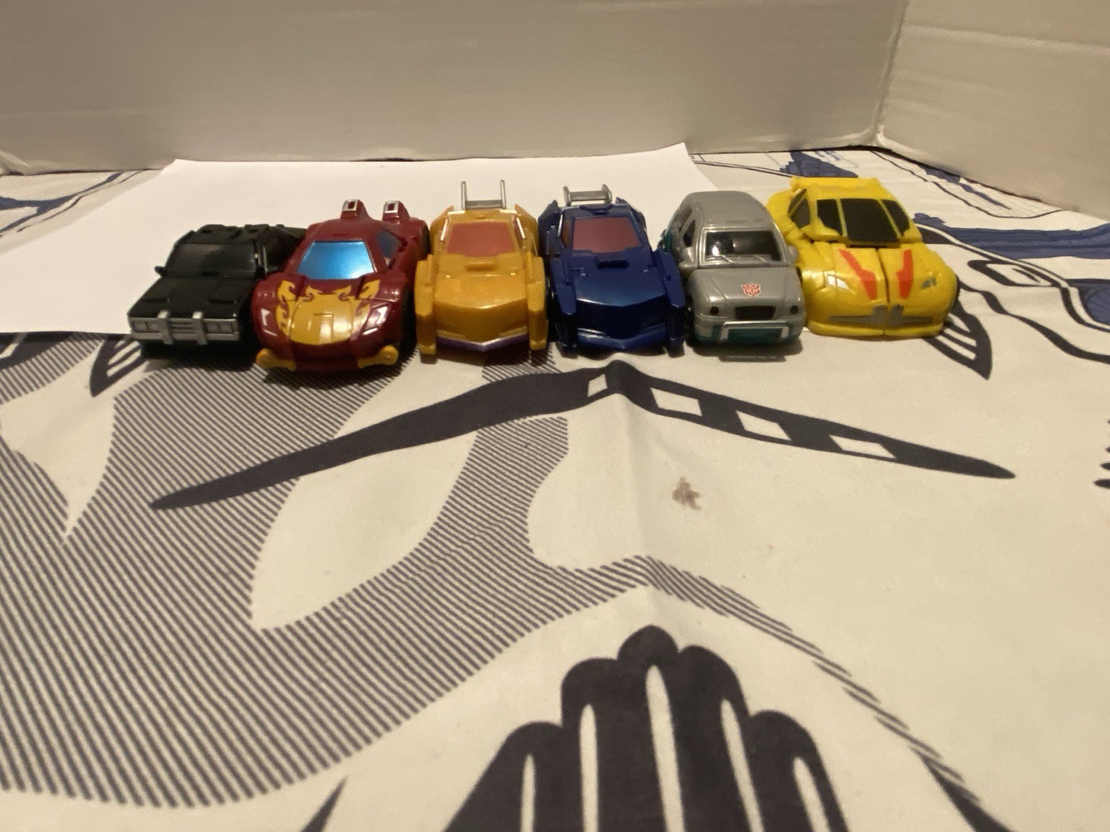 6 Transformers Hasbro Takara Mini Bots Race Cars SUV Cop Bee 2 Missing A Wheel
