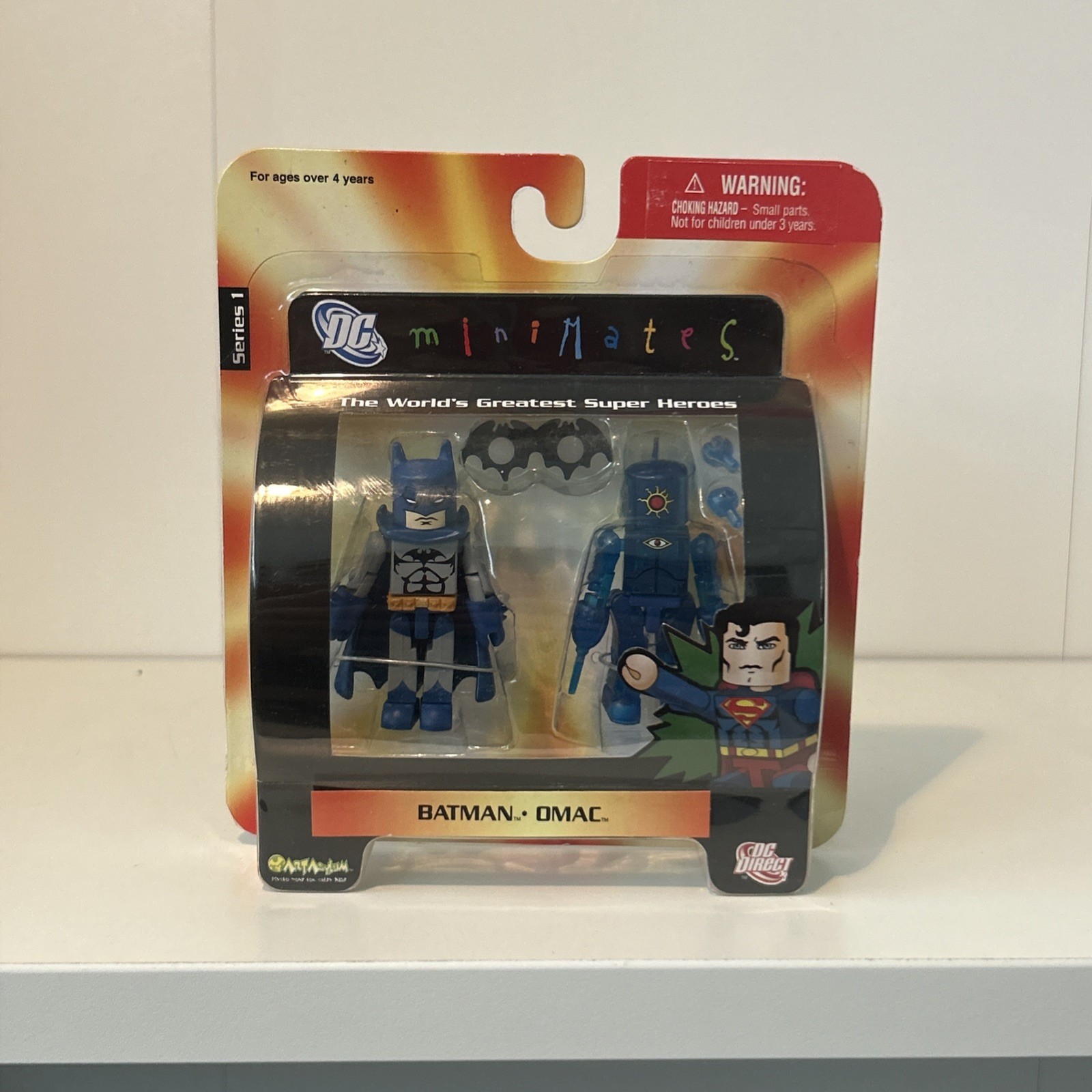 NEW NIB DC Direct MiniMates Series 1 BATMAN & OMAC Action Figure 2 PACK