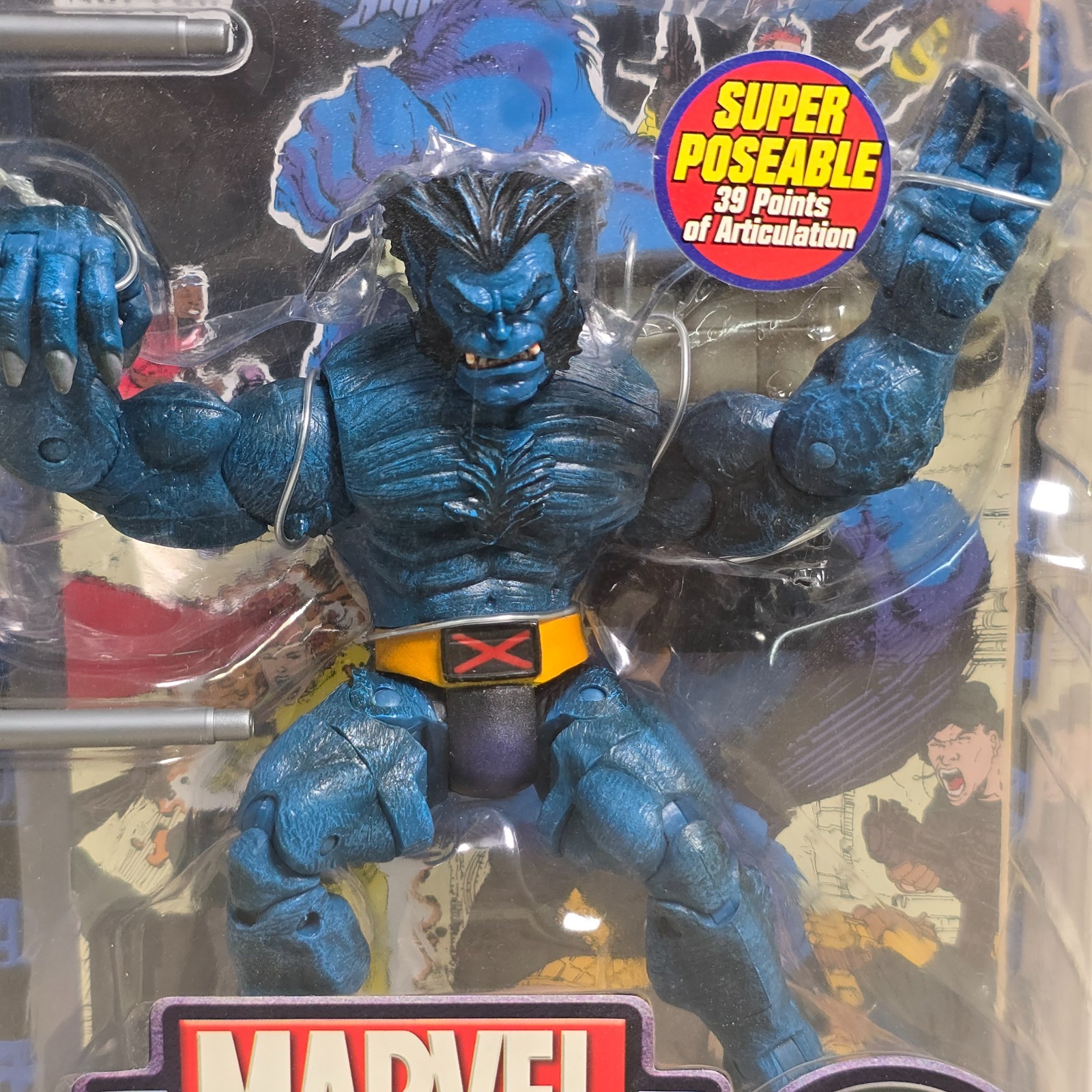Marvel Legends Beast Posebable Action Figure And Comic Book New Original Package