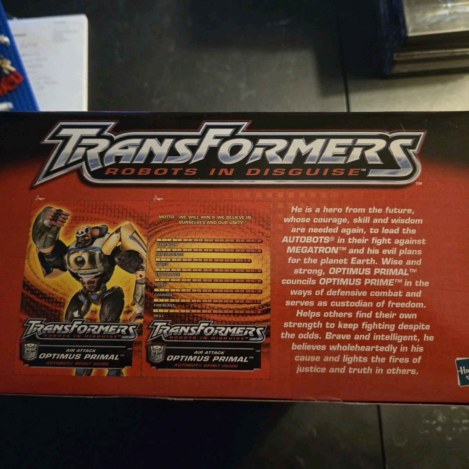 2001 Transformers RID Air Attack OPTIMUS PRIMAL Action Figure NIB Free Shipping