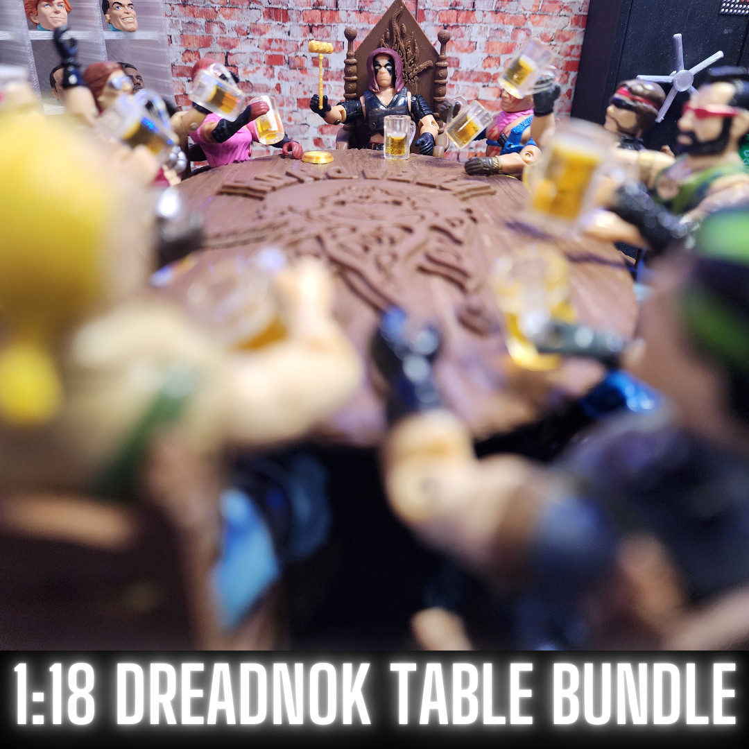 DREADNOK TABLE BUNDLE, For 1:18 Scale Figures, Zartan Throne, Gi Joe Vintage