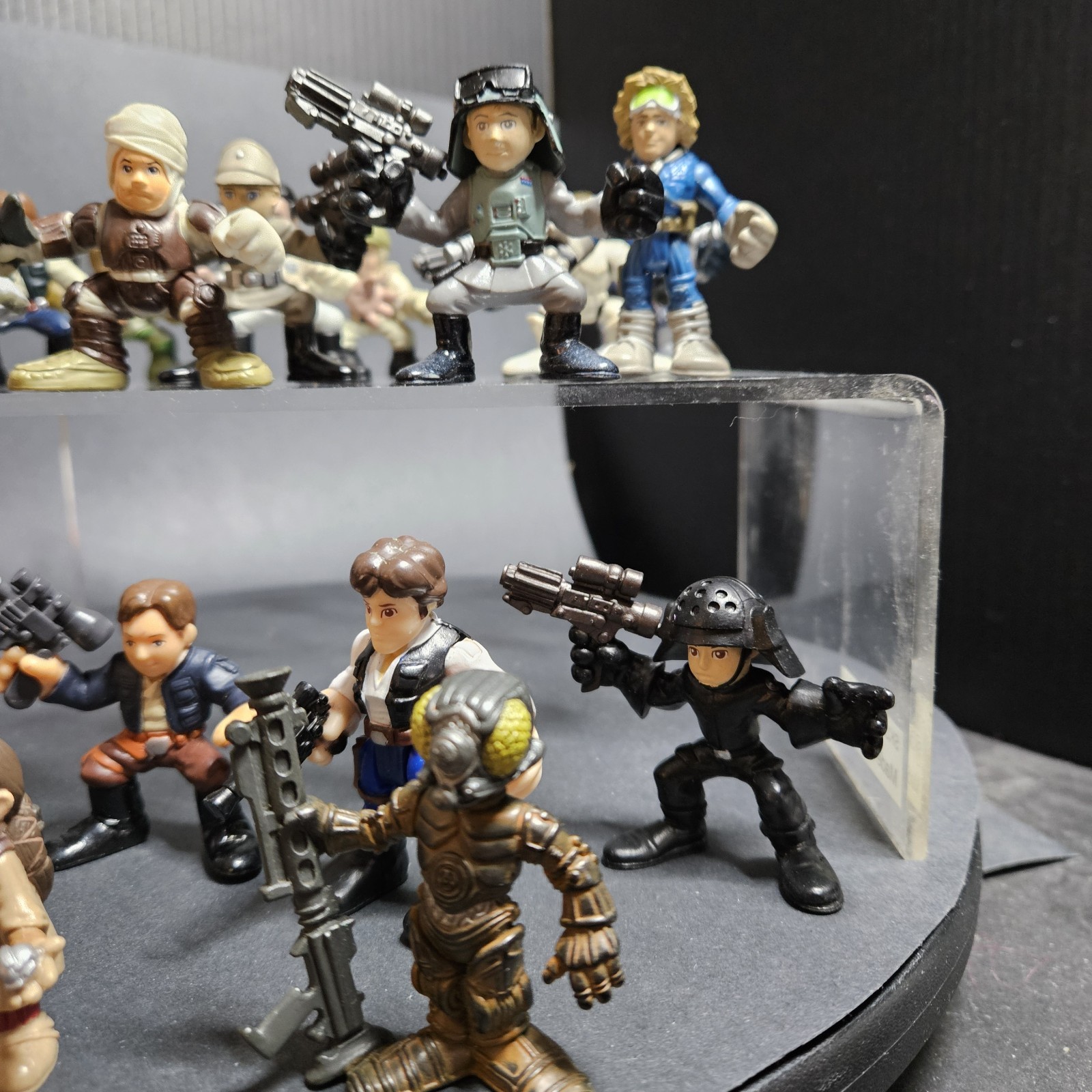 Star Wars Galactic Heroes lot of 18 Figures Luke Boba Fett Leia Han Solo Plus