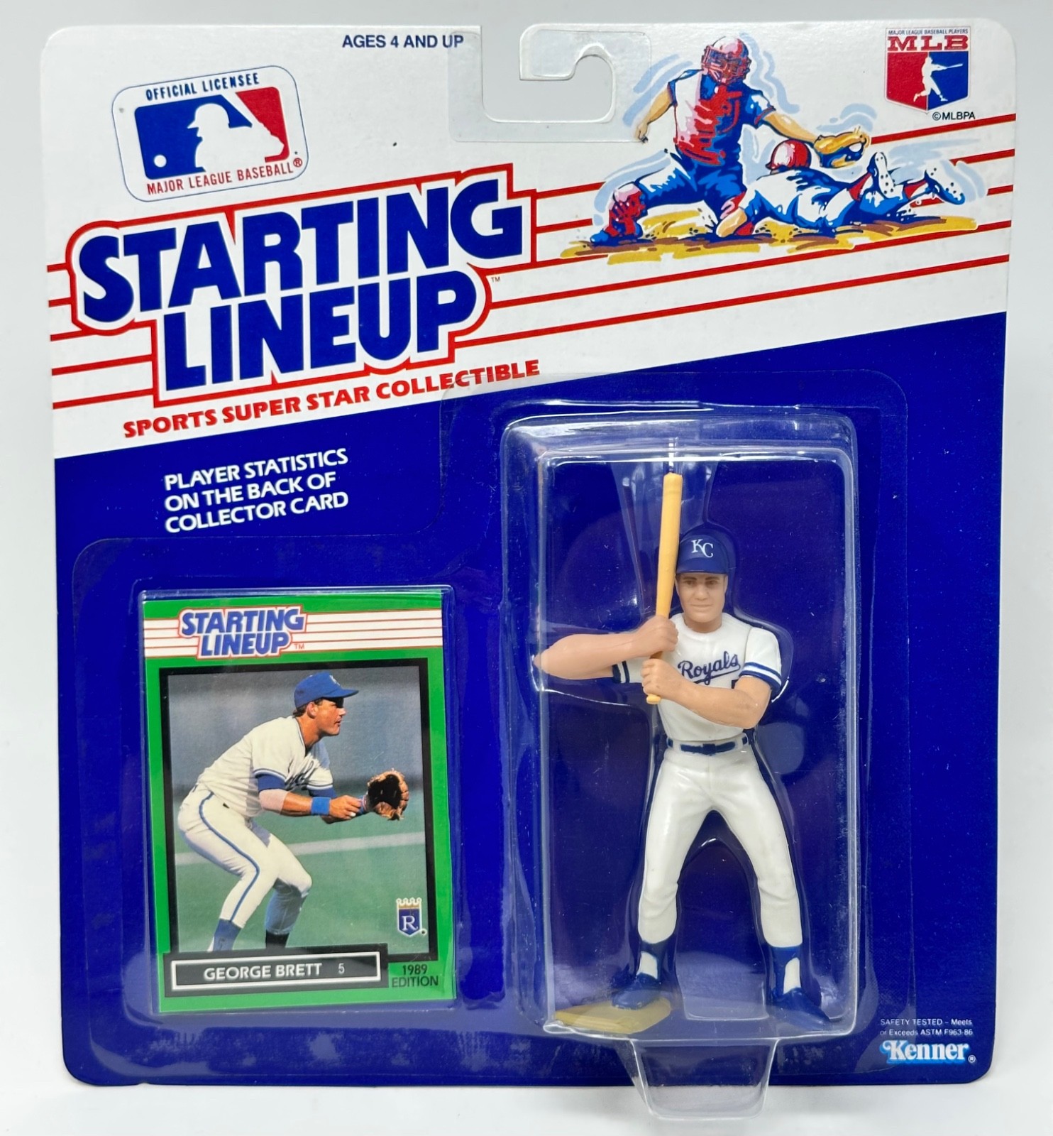 1989 KENNER STARTING LINEUP MLB BASEBALL GEORGE BRETT KANSAS CITY ROYALS MOC