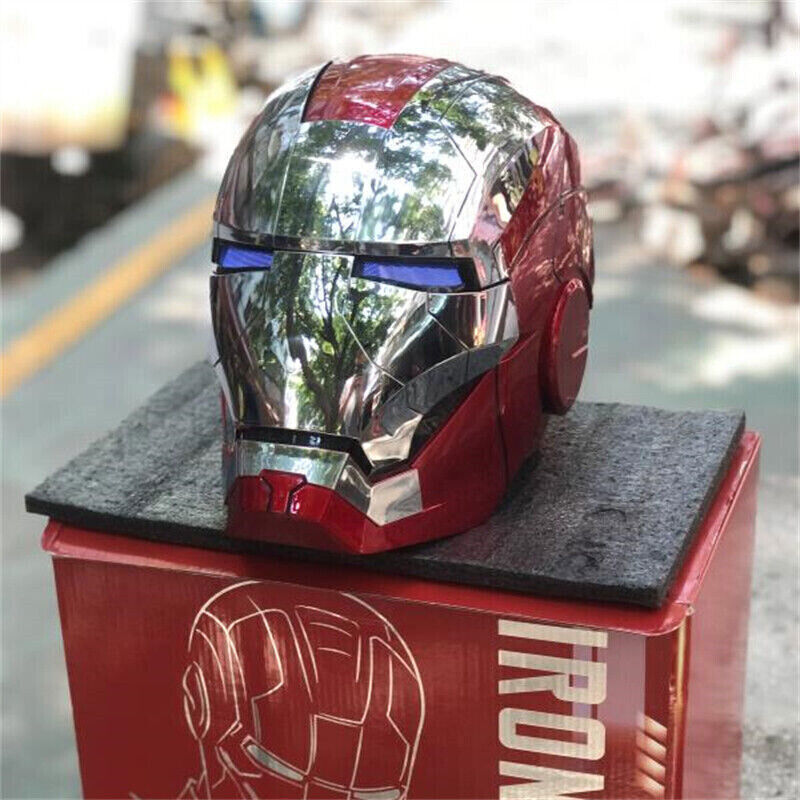 US SHIP! AUTOKING Iron Man MK5 1:1 Helmet Halloween Wearable Voice-control Mask