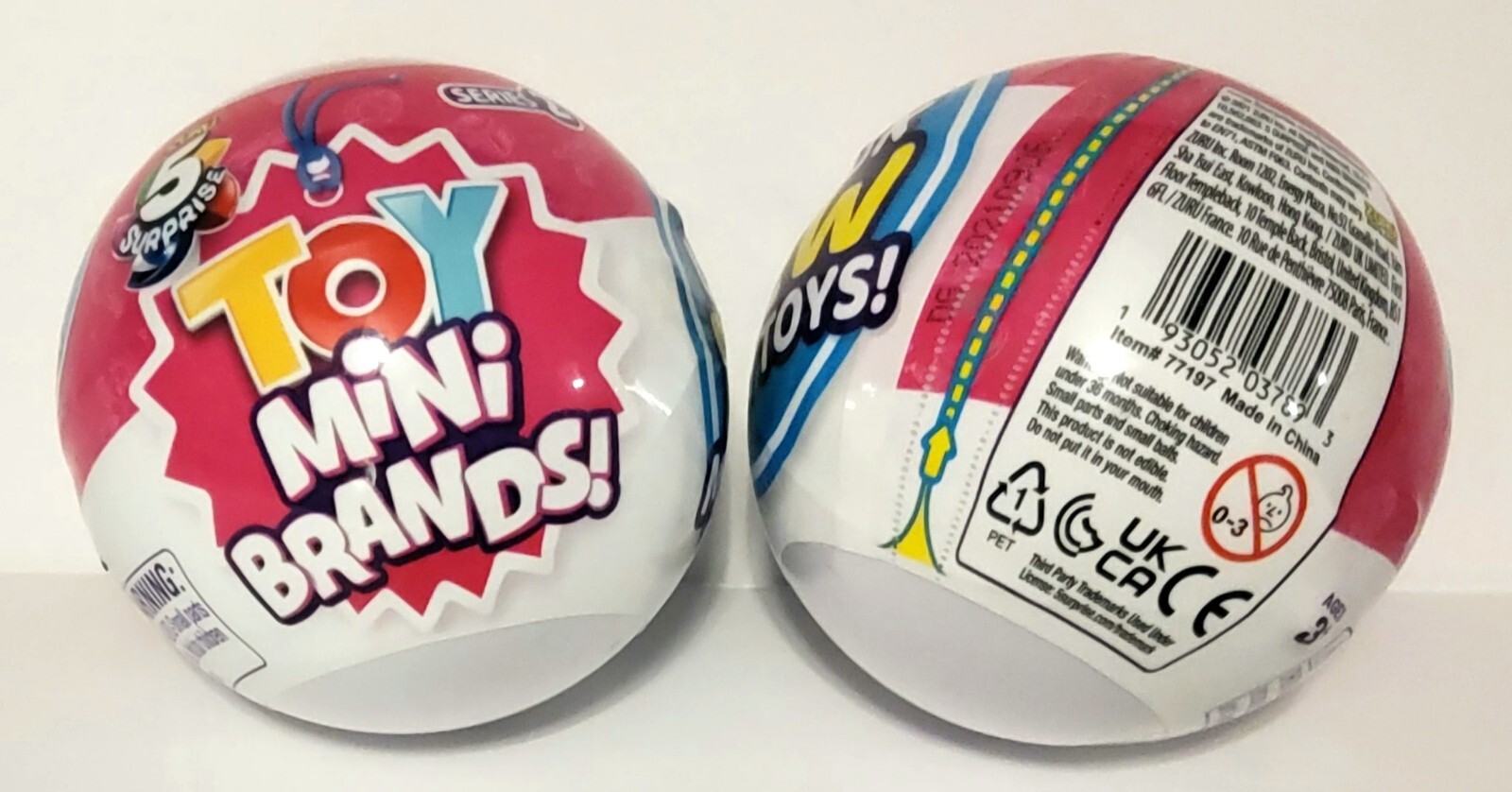 Zuru 5 Surprise Toy Mini Brands Series 2 Lot of 2 Sealed Pink Balls
