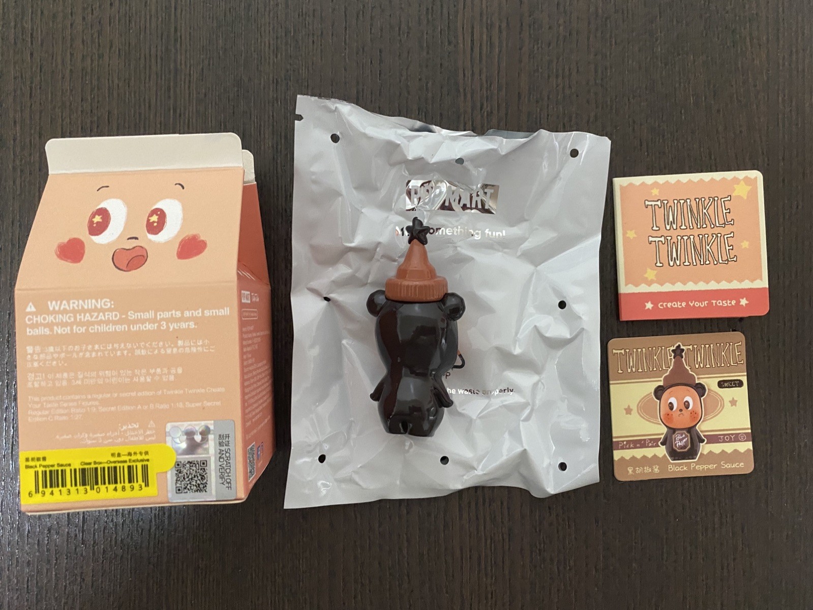 Pop Mart Twinkle Twinkle Create Your Own Taste Figure B Black Pepper Sauce New