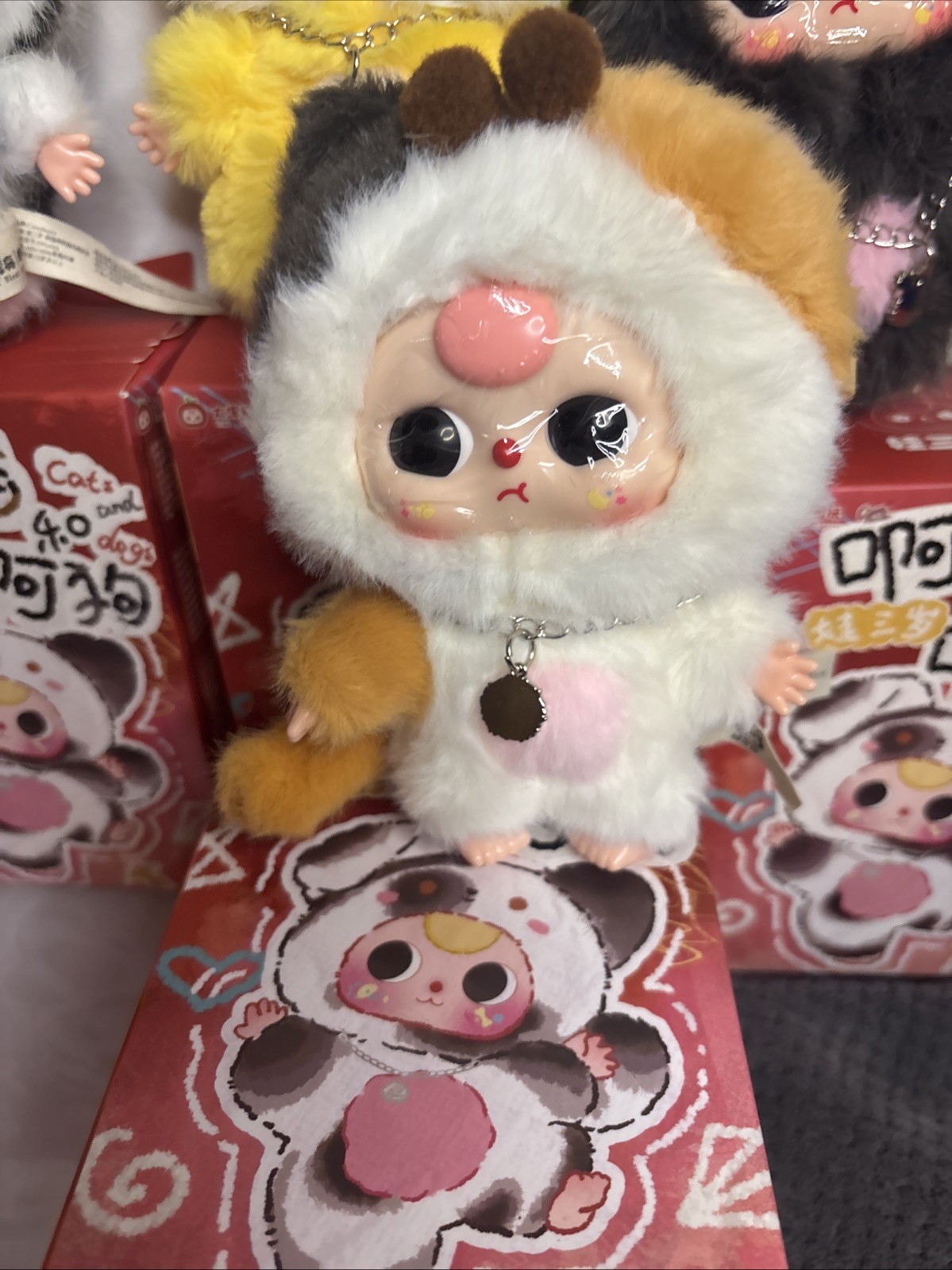 CONFIRMED Baby Three Cats and Dogs Plush Series Set Of 6 Card/Foils USA Seller