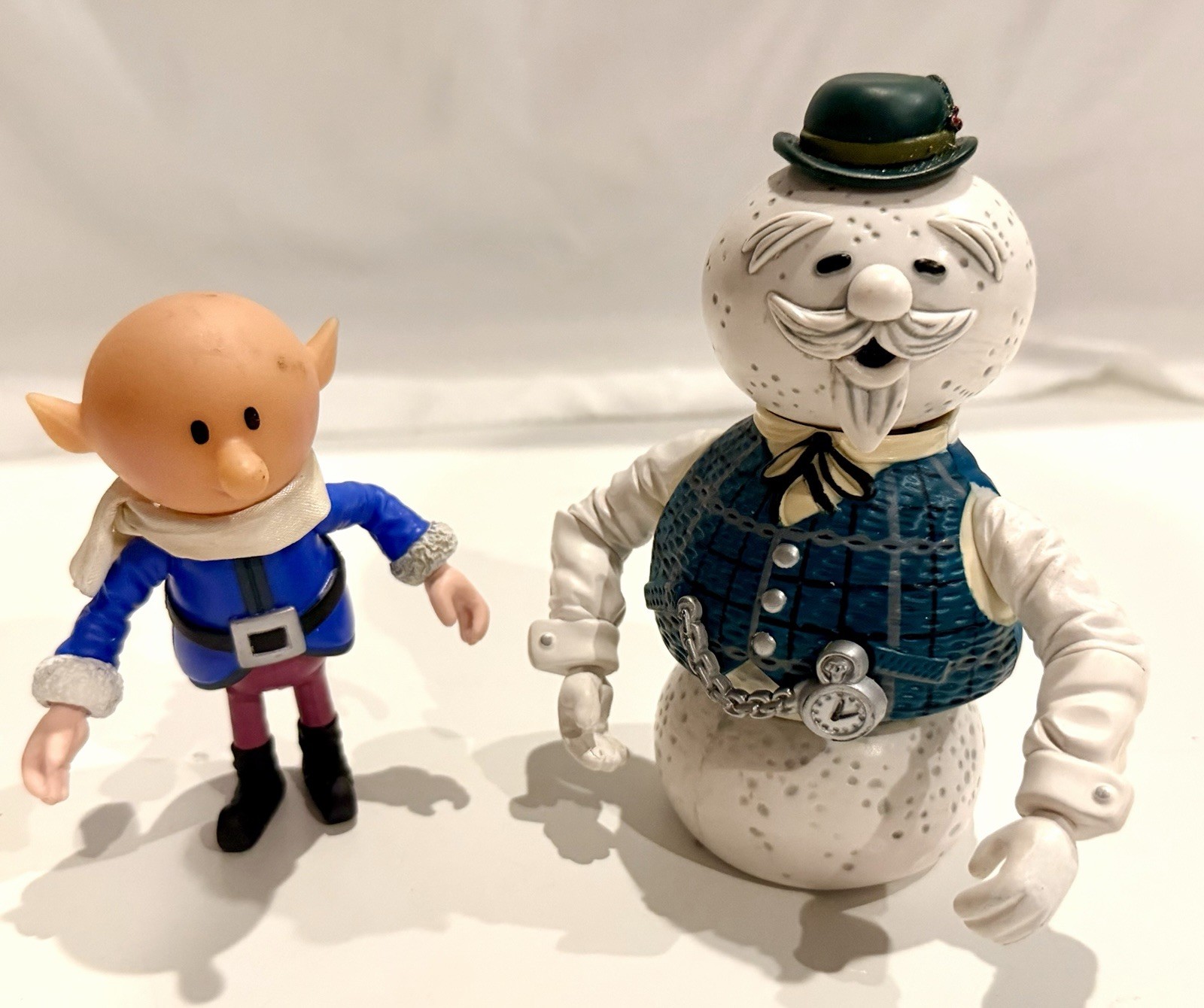 2000 Rudolph The Red Nosed Reindeer 5” Sam the Snowman & Elf Figures Rankin Bass