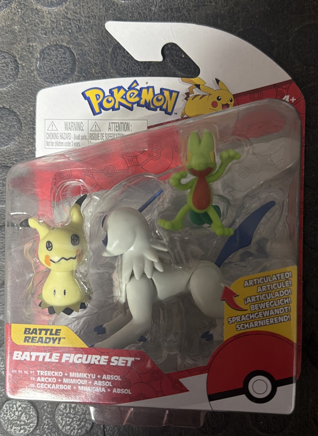 Pokemon Battle Action Figure Set MIMIKYU TREECKO & ABSOL Figures NEW NIP