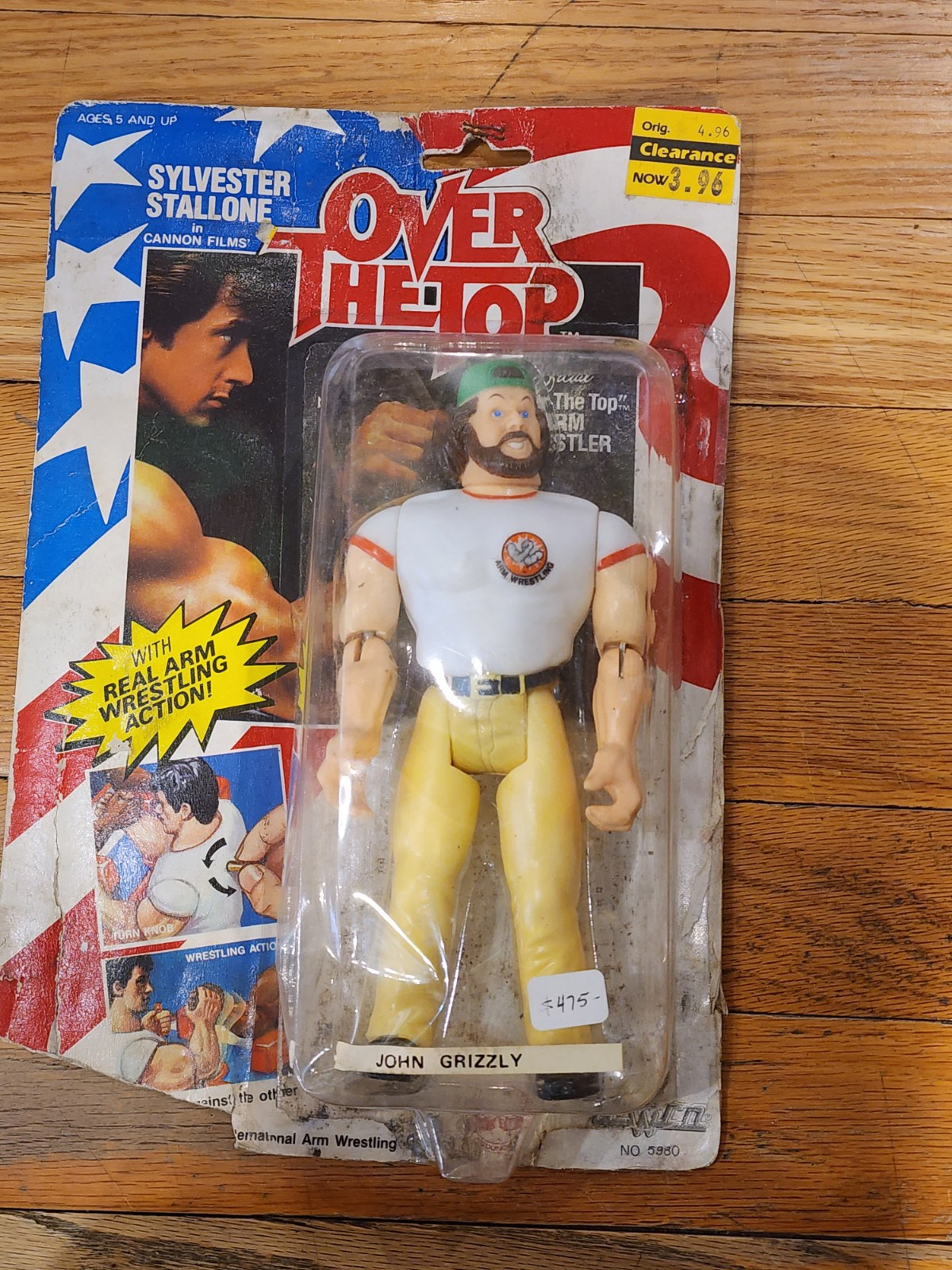 1986 Cannon Films Over The Top SYLVESTER STALLONE Action Figure, “John Grizzly”